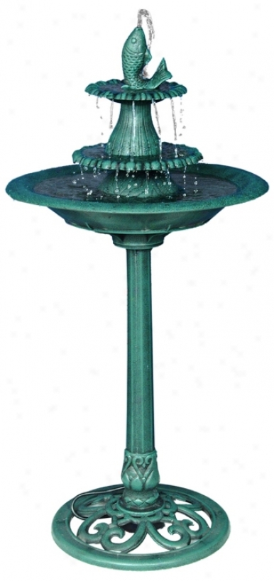 Fish Birdbath Fountain (g2292)