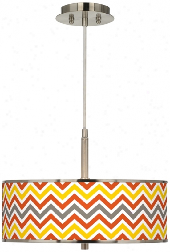 Glow Zig Zag Giclee Glow 16" Wide Pendant Light (t63341-w3775)