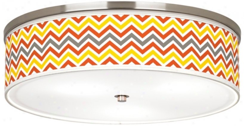 Flame Zig Zag Giclee Nickel 20 1/4" Wide Ceiling Light (j9213-w3717)