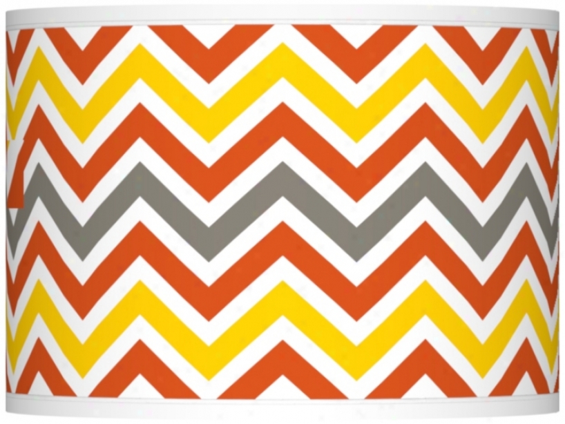 Flame Zig Zag Giclee Shade 13.5x13.5x10 (spider) (37869-w3486)