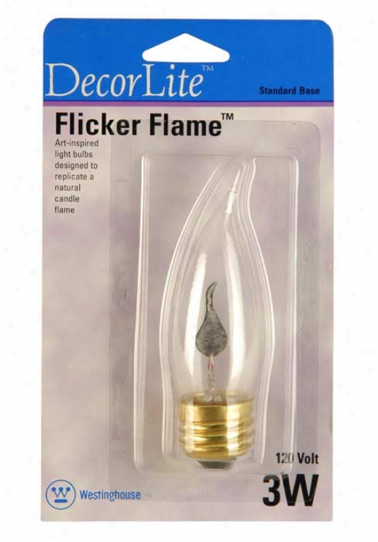 Flicker Flame 3 Watt Standard Base Decorator Light Bulb (55160)