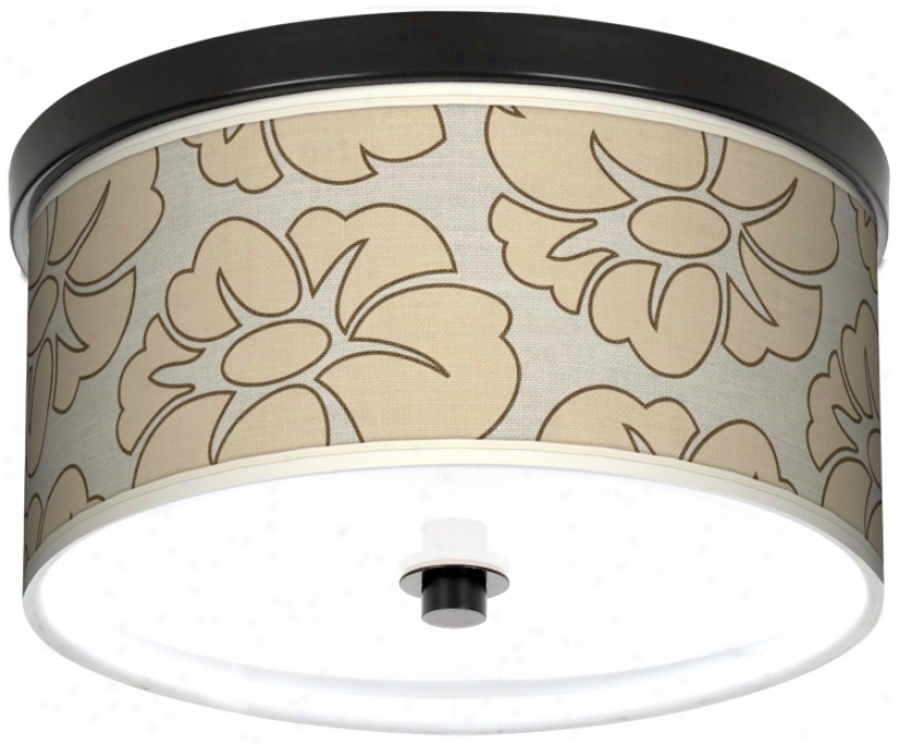 Fllral Silhouette 10 1/4" Wide Cfl Bronze Ceuling Light (k2833-t5812)