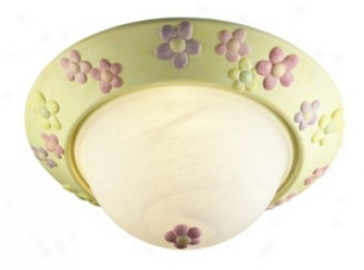 Flower Glow-in-the-dark 14" Wide Ceiling Light Fixture (99878)