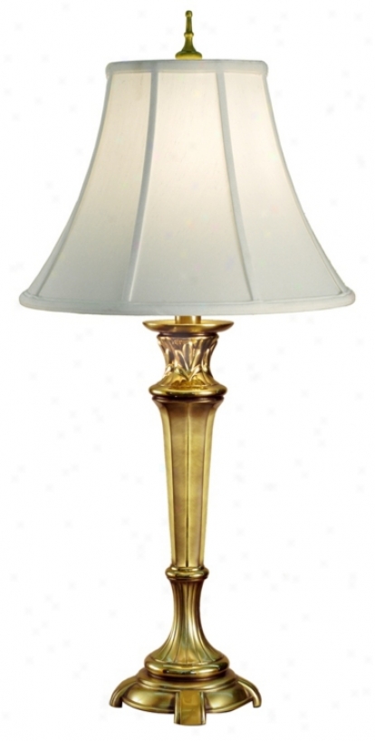 Footed Florentine Brass Accomplish Buffet Lamp (j6555)