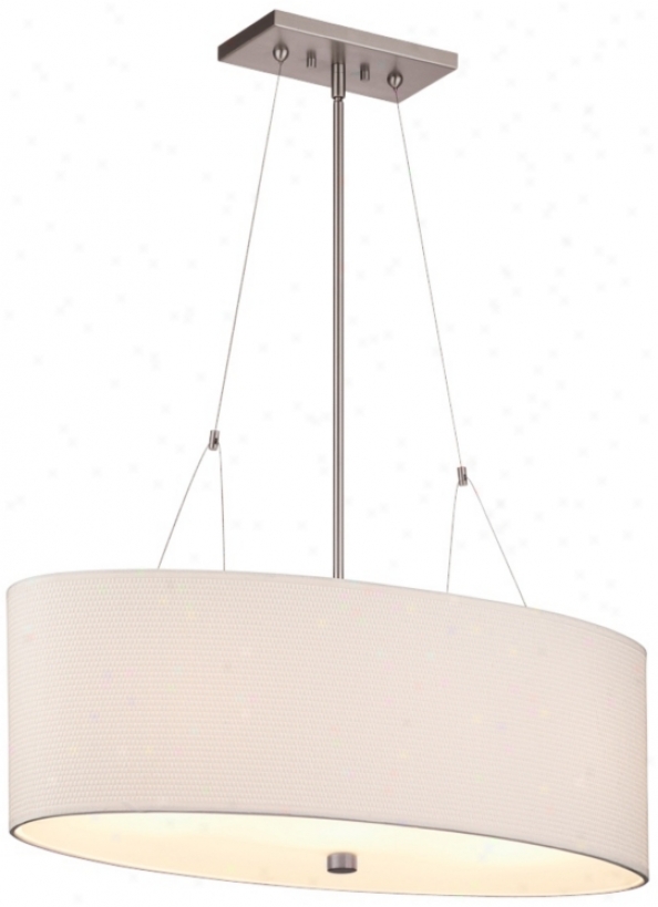 Forecast Alexis 3-light Satin Nickel Oval Pendant Light (v3734)