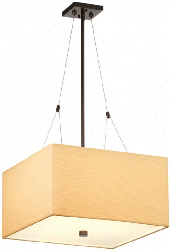 Forecast Alexis Bronze Three Light Square Pendant Chandelier (g8810)