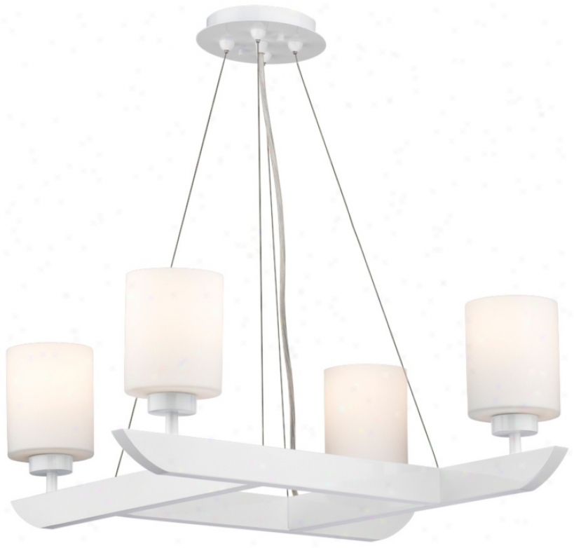 Forecast Attitude 27 1/2" Wide Gloss White Chandelier (v3703)