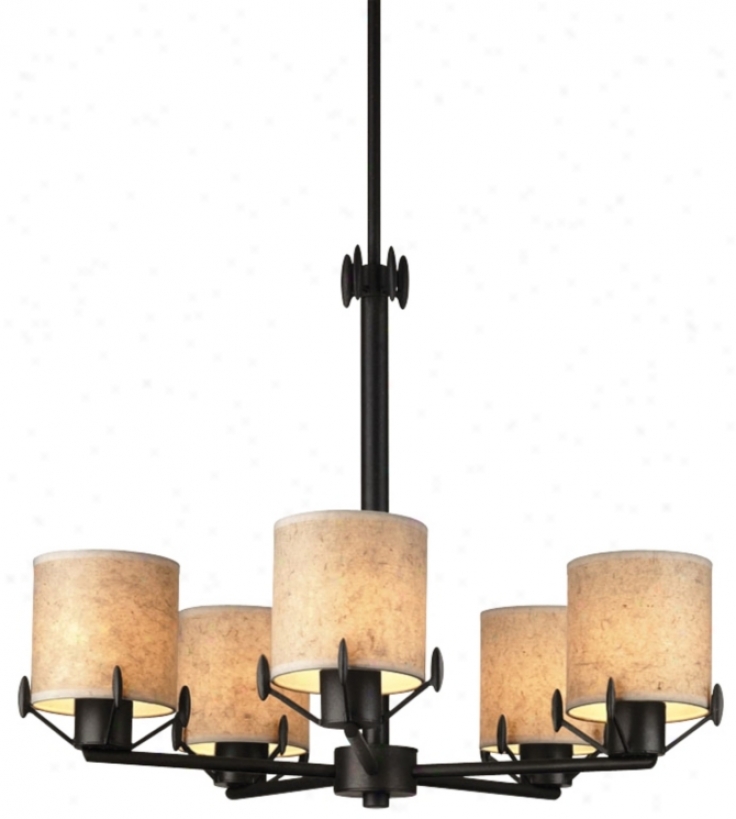 Forecast Five Light Bronze Luster Chandelier (97284)