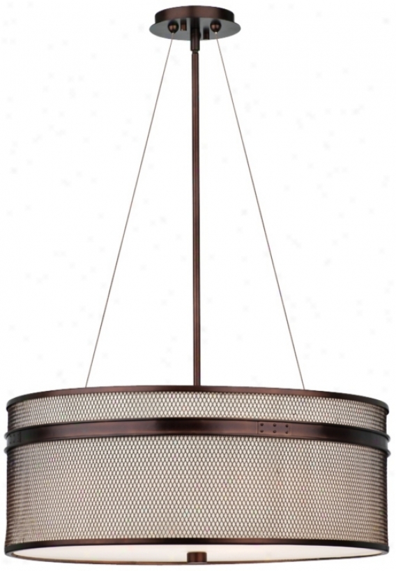 Forecast I Beam 24 1/2" Wide Merlot Bronze Pendant Light (v2685)