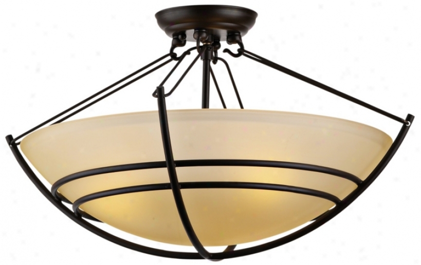 Forecas tKellar Beat  Collection 21" Bronze Ceiling Light (27852)