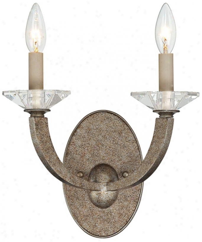 Forum Gold Dust 2-light 11" High Candle Savoy House Sconce (w5780)