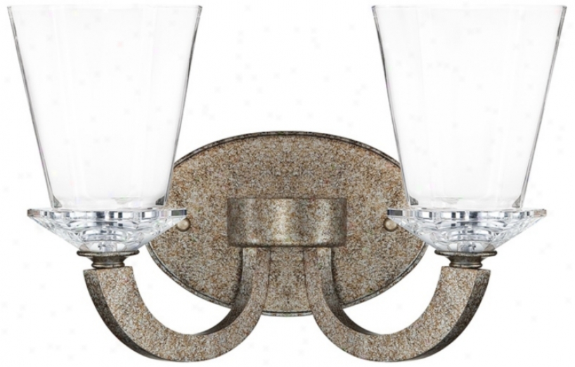 Forum Gold Dust 2-light 13" Wide Savoy House Sconce (w6325)