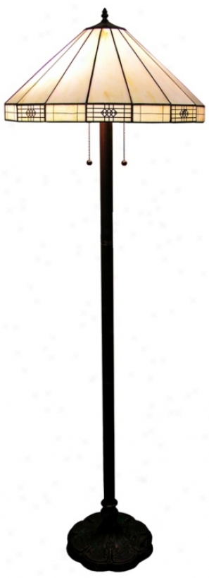 Fox Hills Tiffany Style Art Glass Floor Lamp (t6306)