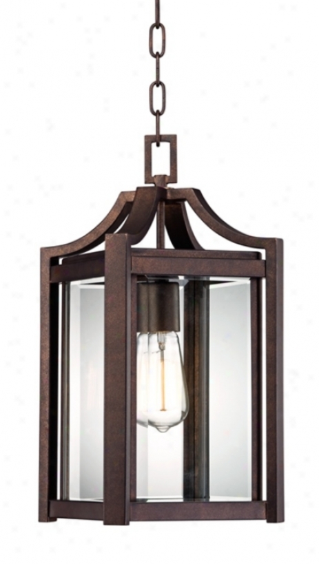 Franklin Iron Works 17" High Bronze Outdoor Hanging Light (v5568)