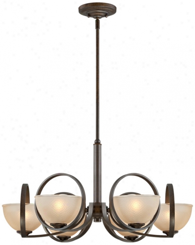 Franklin Iron Works Gold Luster 6-light Chandelier (t4927)