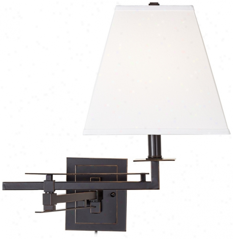 Franklin Iron Works&#8482; Bronze Plug-in Swing Arm Wall Lamp (u5014)