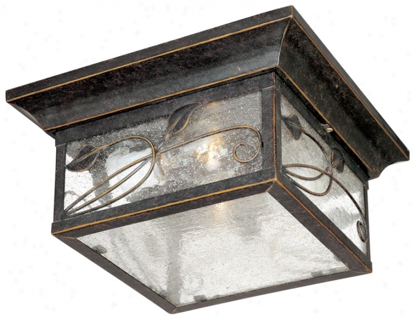 French Garden 5 1/2" High Indoor - Outdoor Flushmount Light (70531)