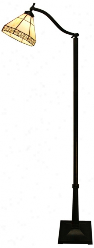 Frisco Tiffany Style Downbridge Reading Floor Lamp (v0902)