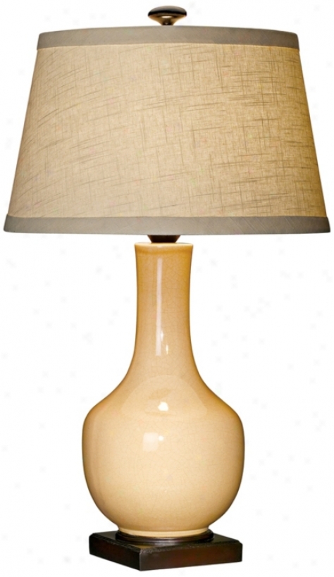 Frit Maize Crackle Ceramic Table Lamp (r5986)