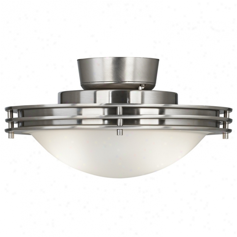 Frosted Glass Bowl Brushed Nickel Universal Light Kit (v0169)