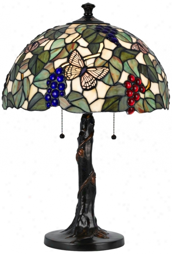 Fruit Tree Tiffany Style Dark Bronze Table Lamp (w5975)