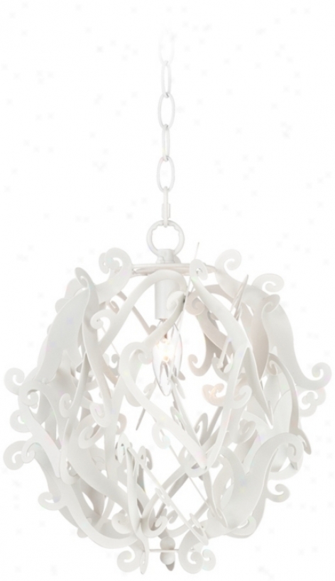 Gallery White 12" Wide Curl Pendant Light (w8414)