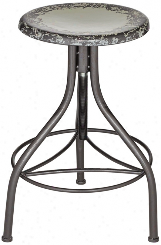 Gardenia Natural Metal Adjustable Bar Stool (w0590)