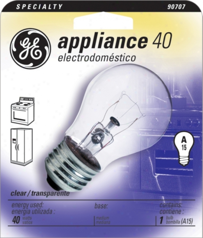 Ge 40 Watt A15 Clear - Appliance Light Bulb (90707)