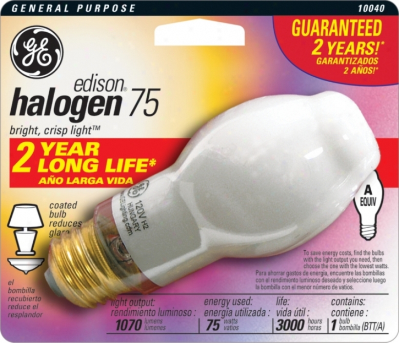 Gs 75 Watt Edison Long Life Halogen Light Bulb (51841)