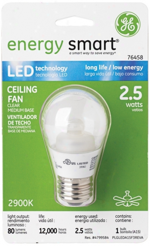 Ge Energy Smart 2.5 Watt Led Clear Glass Medium Base Bulb (m4755)