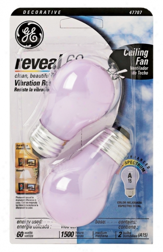 Ge Reveak 2-pack 60 Watt Ceiling Fan Light Bulbs (35324)