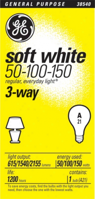 Ge Soft Pure 3-way Light Bulb (38540)