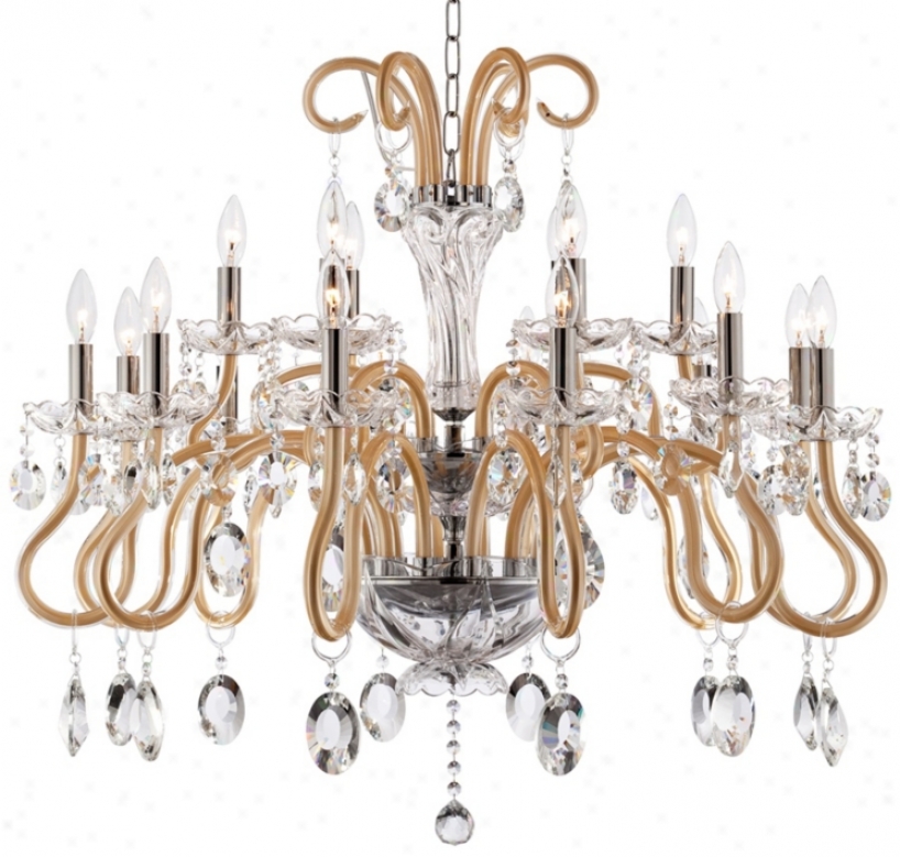 Geneva 18-light 25&quuot; Wide Chrome Crystal Chandelier (w5700)