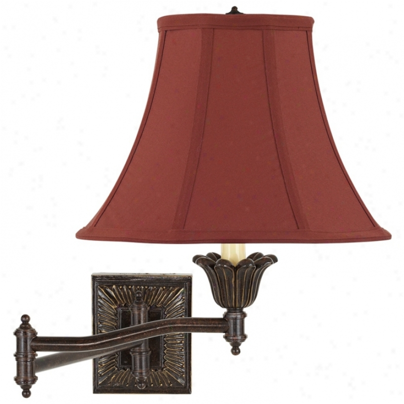 Geneva Cinnabar Bell Screen Plug-in Swing Arm Wall Lamp (u3743-52201)