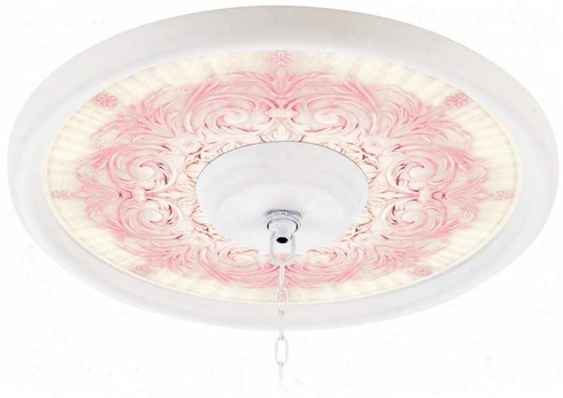 Gentle Rose 16" Wide 4" Opening White Ceiling Meedallion (g8175-g7707)