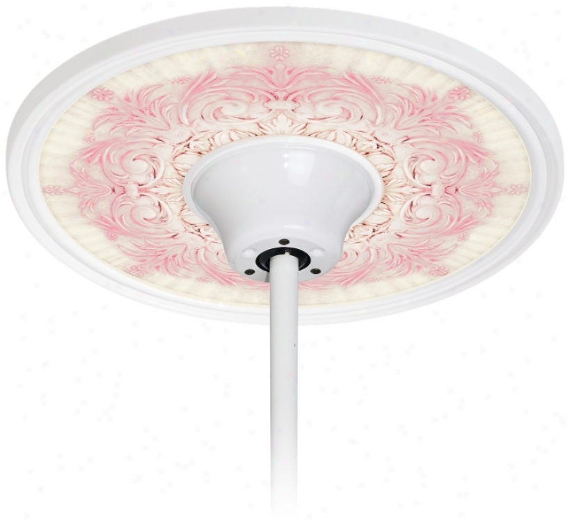 Gentle Rose 6 1/2" O0ening White Ceiling Fan Medallion (h3292-h3643)