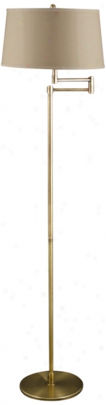 Geoffrey Anyique Brass Oscillate Arm Floor Lamp (u9396)