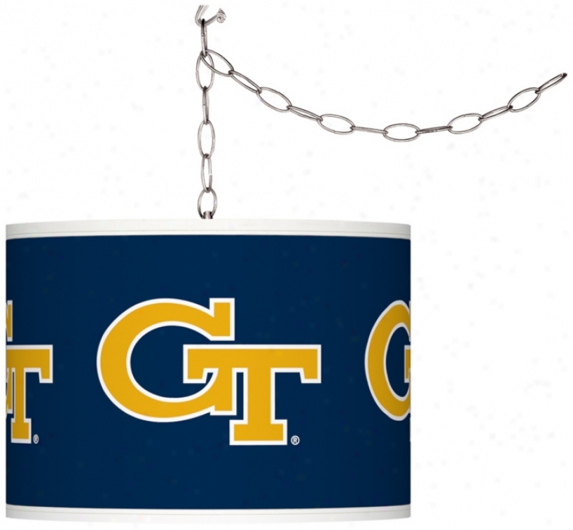 Georgia Tech 13 1/2"w Plug-in Swag Chandelier (f9542-y4681)