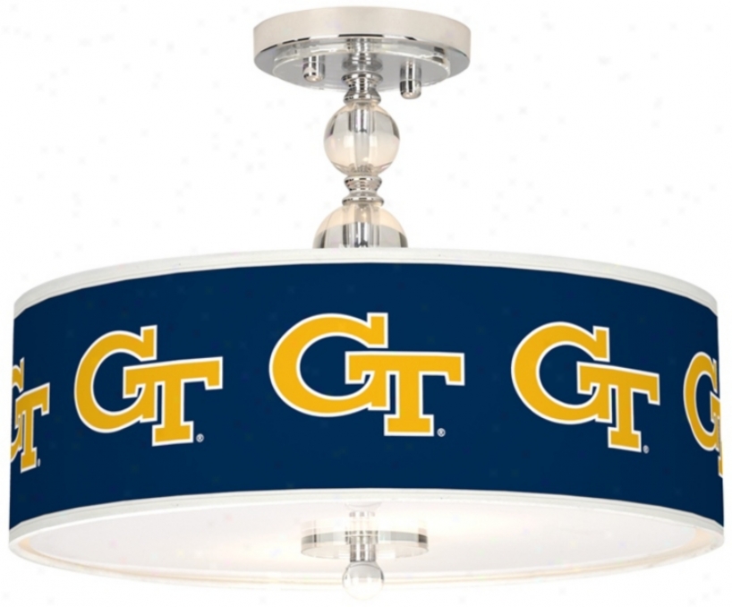 Georgia Tech 16" Wide Semi-flush Ceiling Light (n7956-y4675)