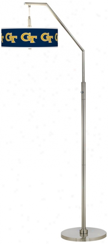 Georgia Tech Brushed Nickel Arc Floor Lamp (h531-y4707)