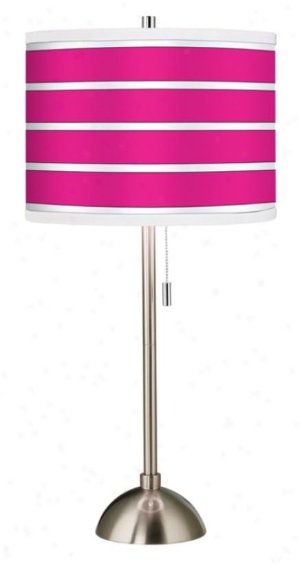 Giclee Bold Pink Stripe Stand  Lamp (60757-23188)