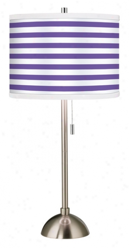 Giclee Purple Horizontal Stripe Table Lamp (60757-23303)