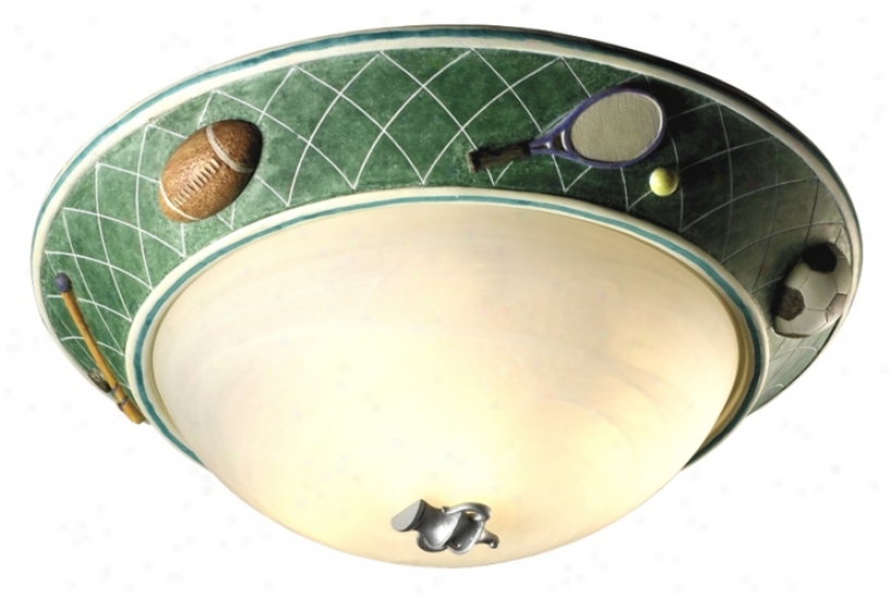 Glow-in-the-dark Sports 17" Wide Ceiling Light Fixture (97552)