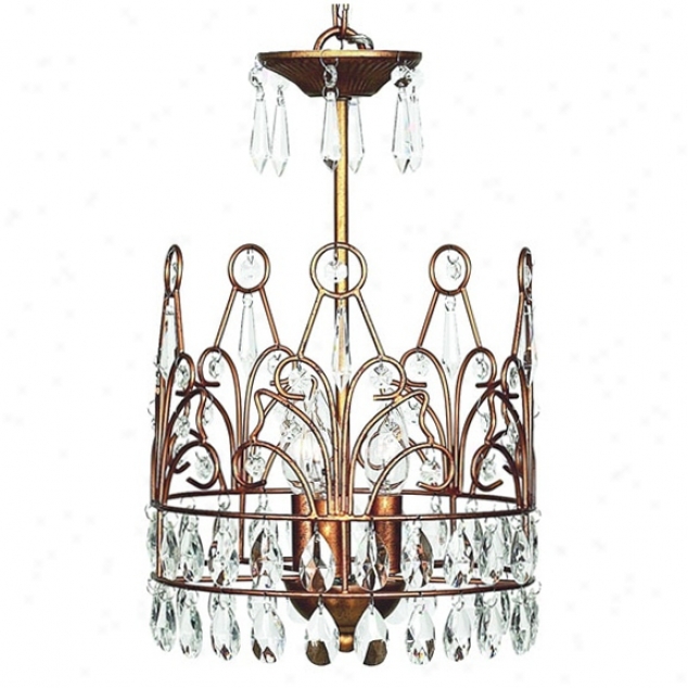 Gold Crown 3-light Chandelier (t2099)