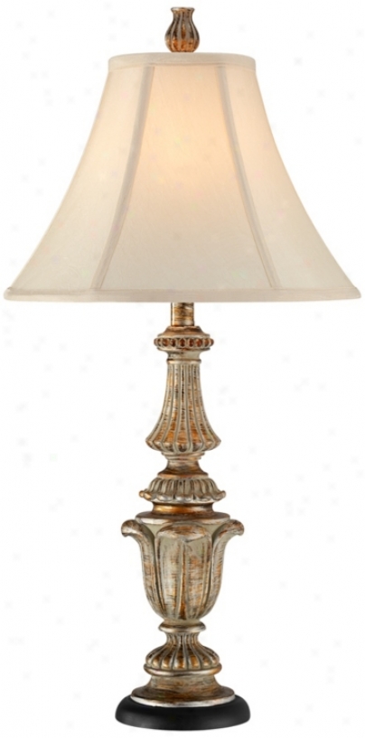 Gold Wash Cabdlestick Table Lamp (t8532)