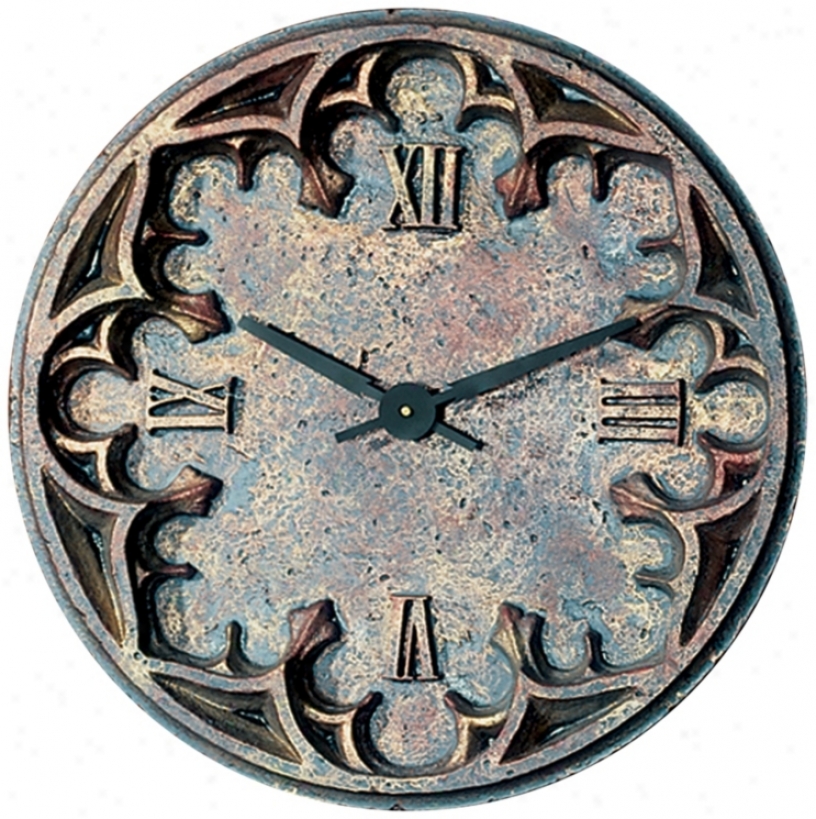 Gothic 22" Wide Battery Powered Wall Clock (m0270)