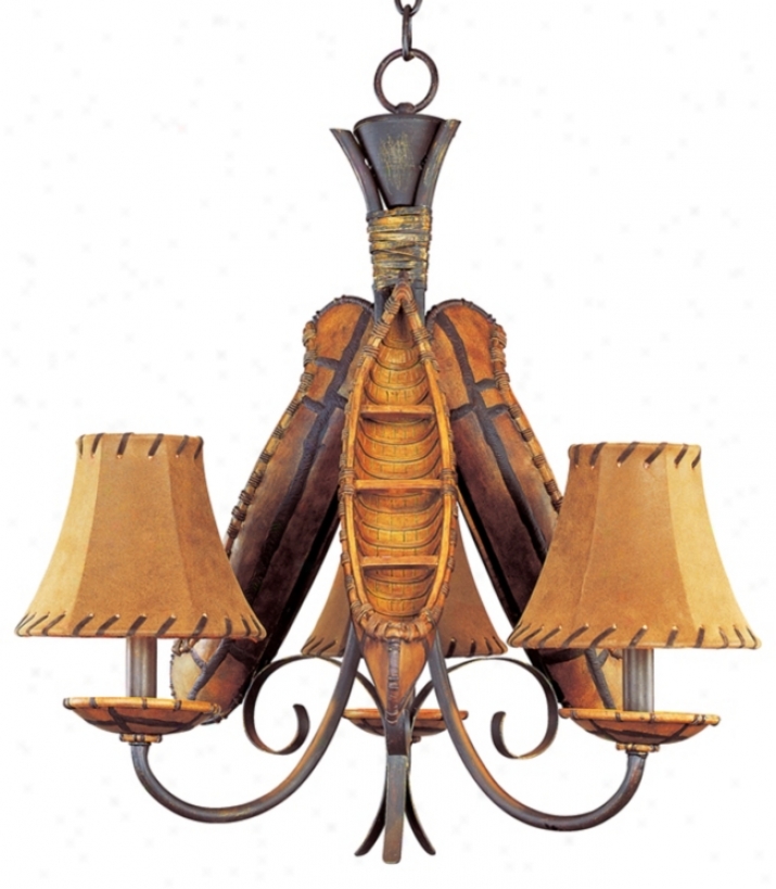 Grand Old Large stream Canoe Three Light Chandelier (91368)