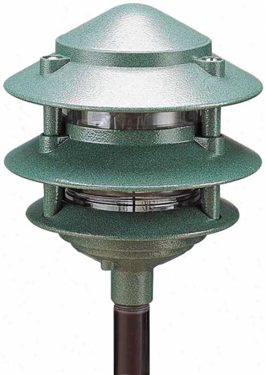 Green 7" High Three Tier Lzndscape Light (86911)