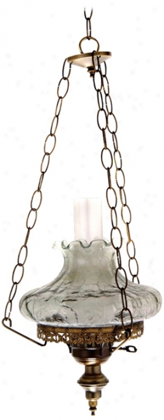 Green Crackle Tamoshanta Plug-in Swag Chandelier (j7109)