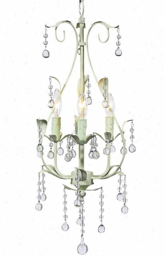 Green Pear 10" Wide Mini Chandelier (t2112)